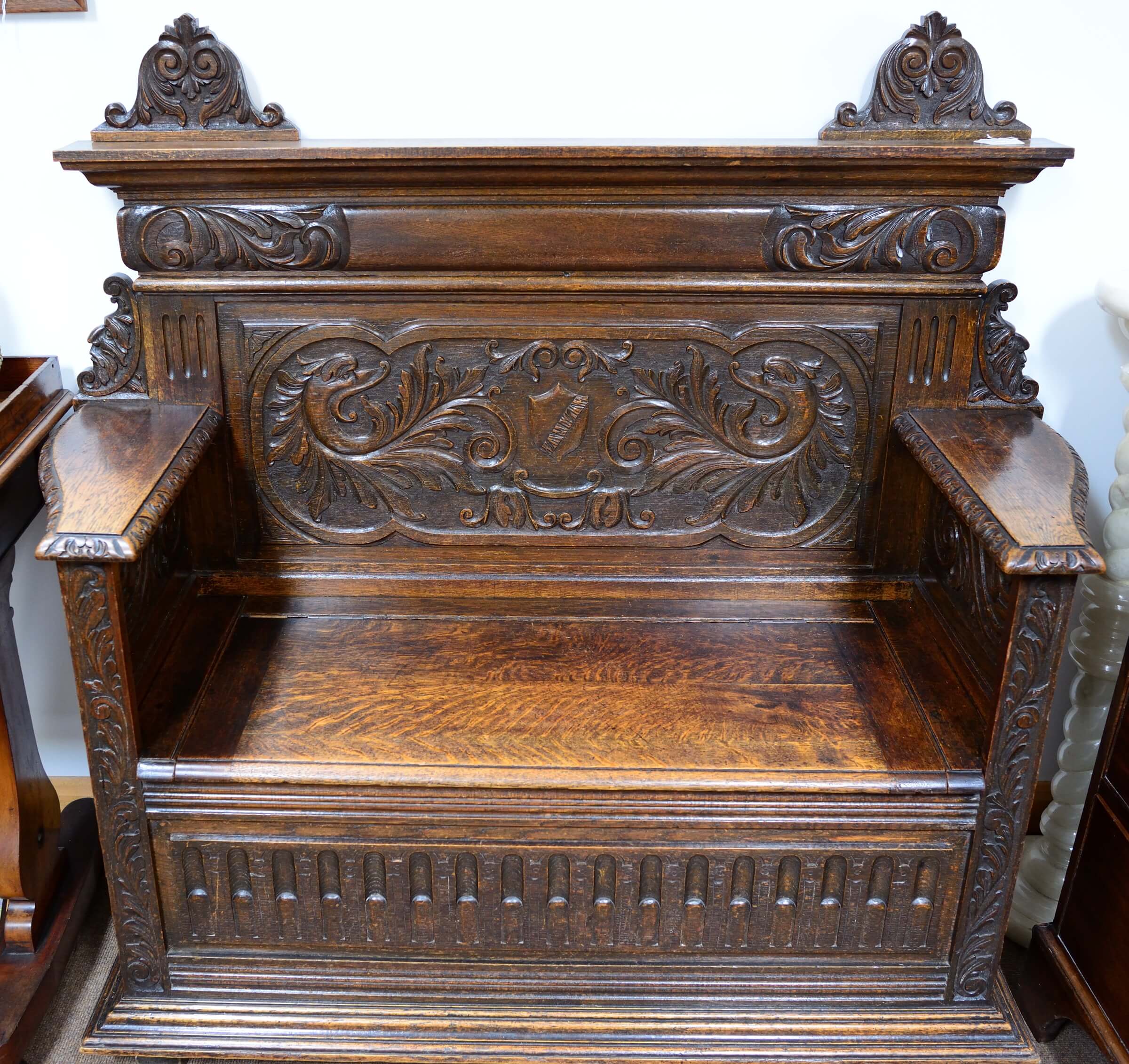 Victorian Oak Settle